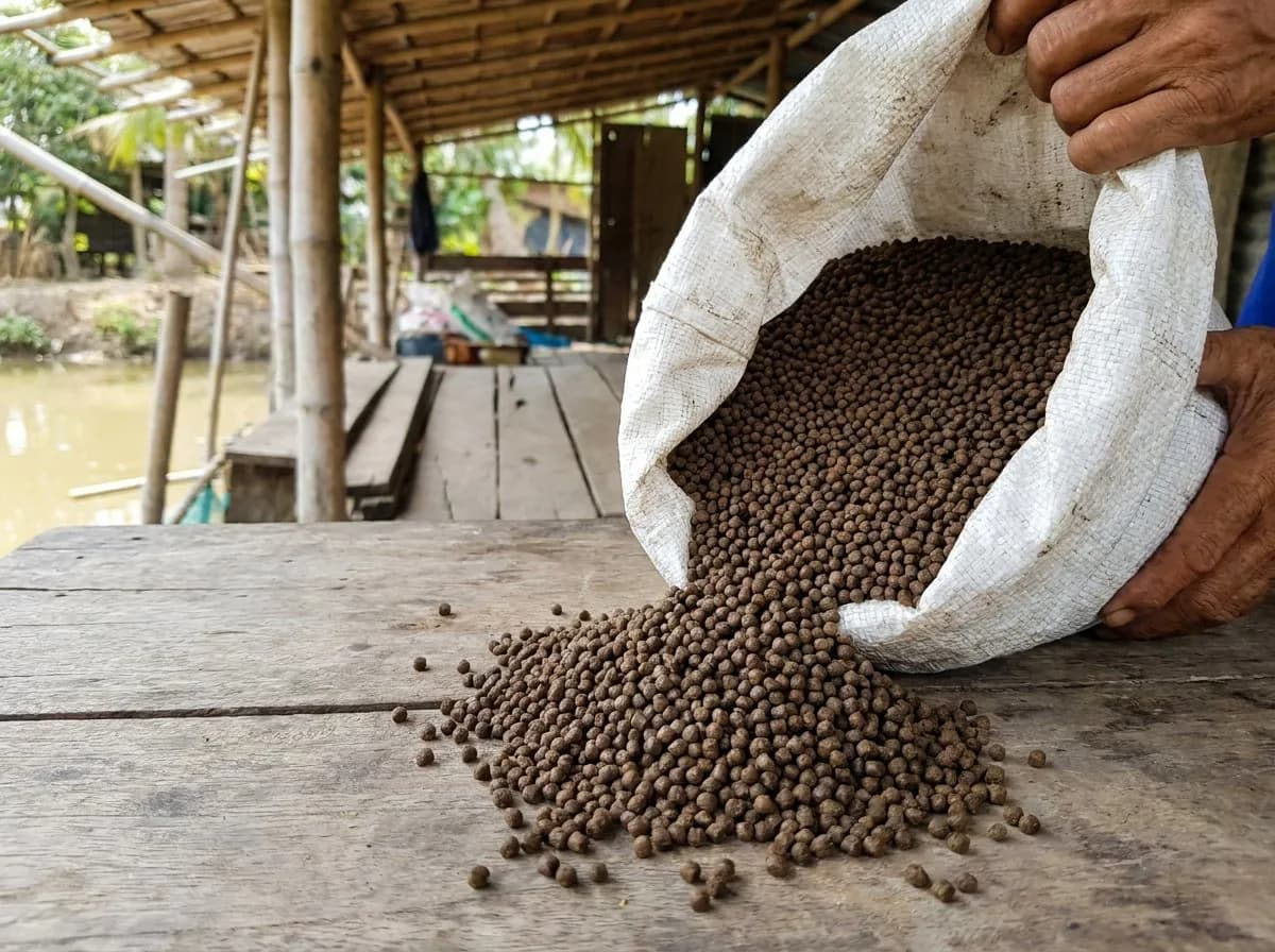 Thức ăn tôm thẻ chân trắng 42% đạm – bao 25 kg – ảnh 1